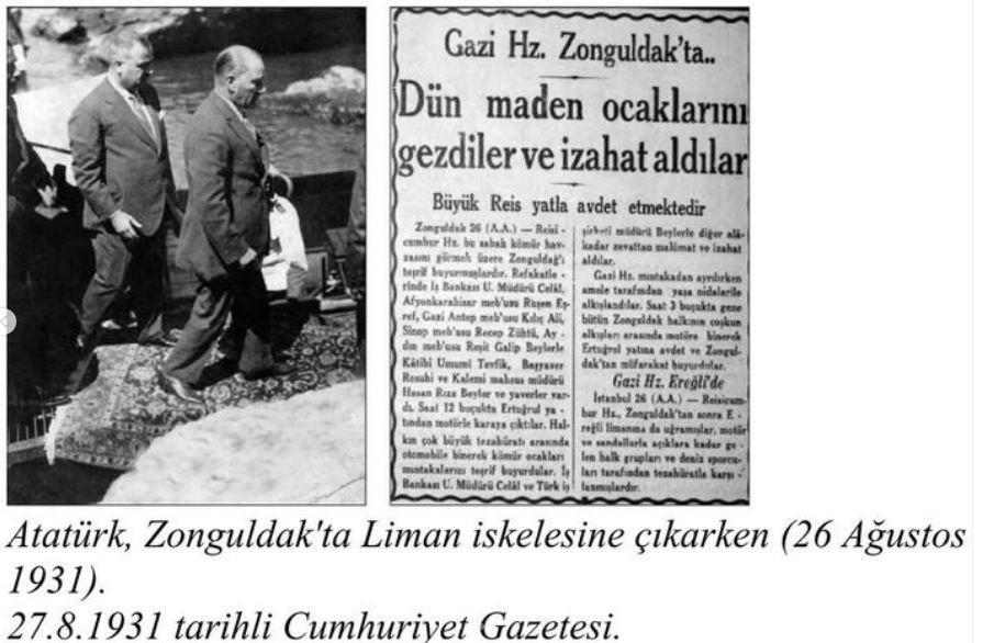 26 Ağustos 1931 Atatürk'ün Zonguldak'ı Teşriflerinin 93. yılı Anma Programı Şubemizin Deniz iskelesinde Gerçekleşti.